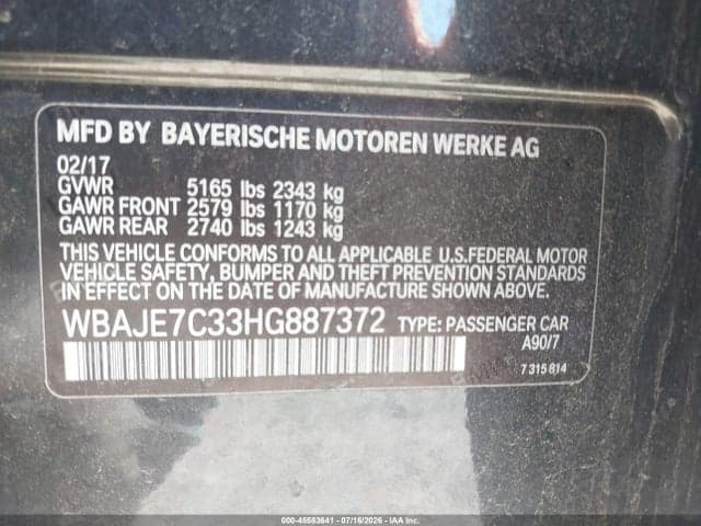 2017 BMW 540I XDRIVE 9