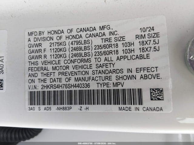2025 HONDA CR-V EX-L AWD 9