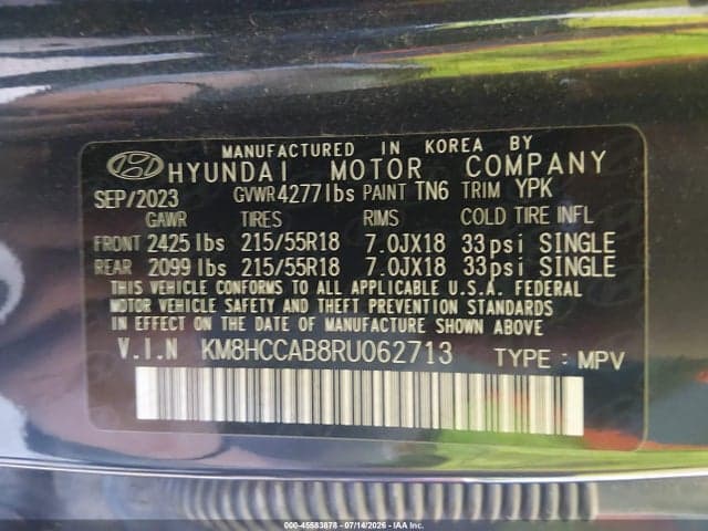 2024 HYUNDAI KONA SEL 9