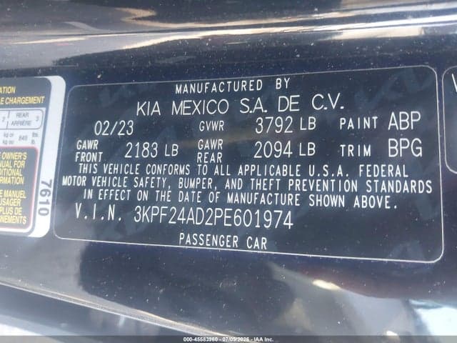 2023 KIA FORTE LXS 9