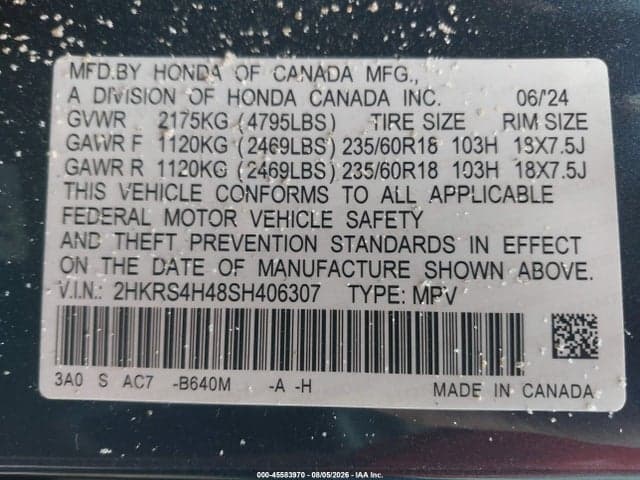 2025 HONDA CR-V EX AWD 9