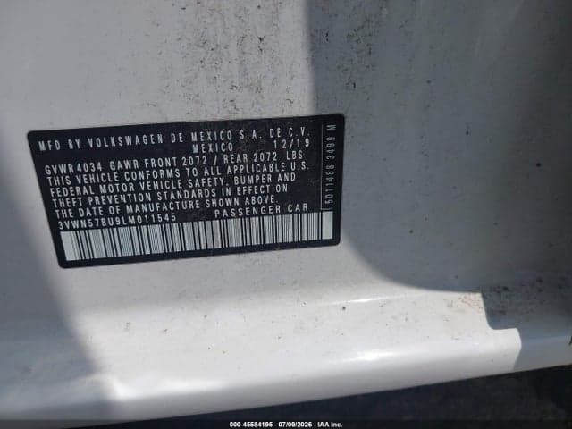 2020 VOLKSWAGEN JETTA 1.4T R-LINE/1.4T S 9