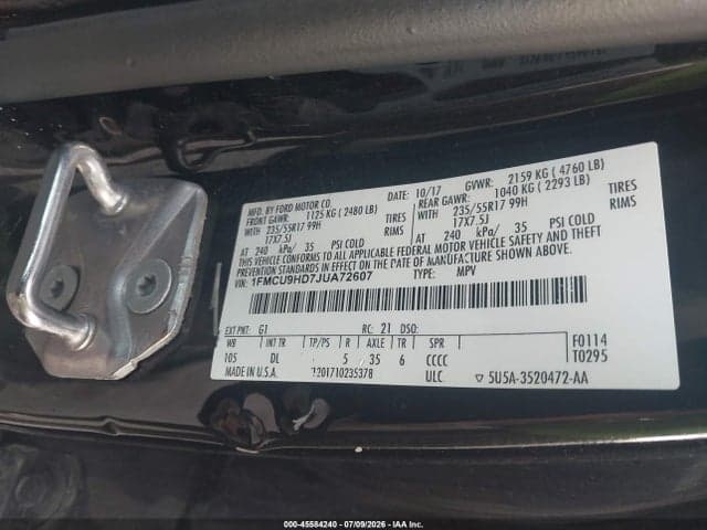 2018 FORD ESCAPE SEL 9