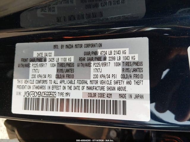 2022 MAZDA CX-5 2.5 S PREFERRED 9
