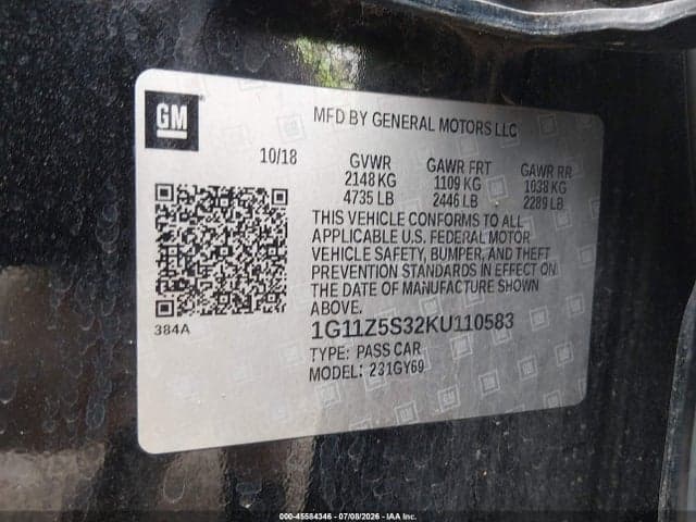 2019 CHEVROLET IMPALA LT 9