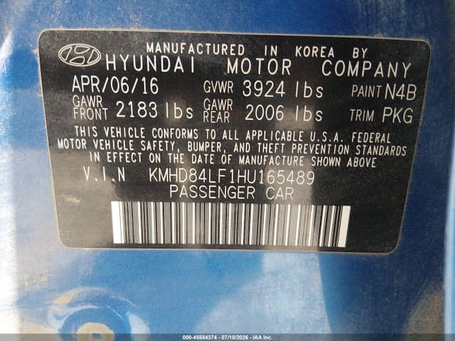 2017 HYUNDAI ELANTRA SE 9