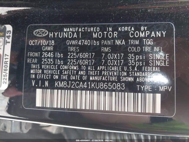 2019 HYUNDAI TUCSON SE 9