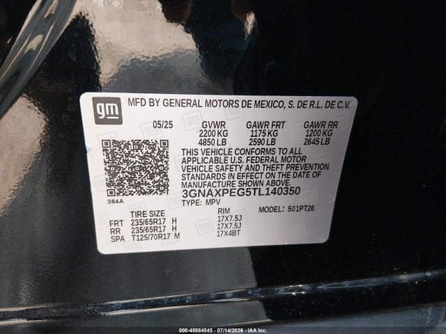 2026 CHEVROLET EQUINOX AWD LT 9