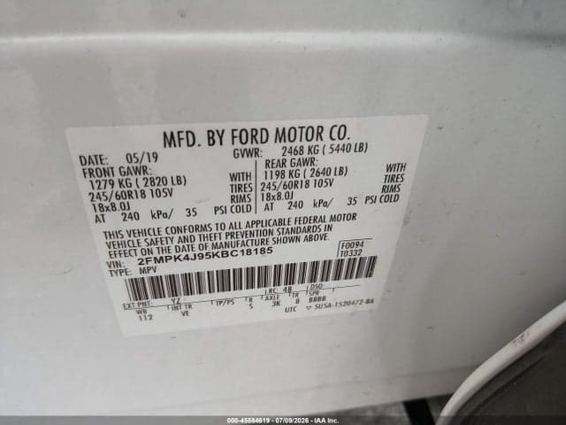2019 FORD EDGE SEL 9