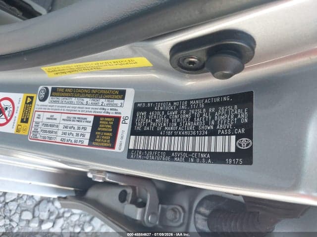 2017 TOYOTA CAMRY LE 9