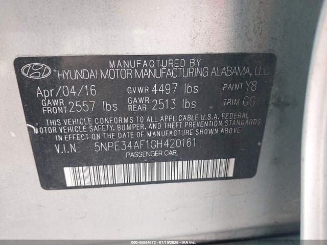 2016 HYUNDAI SONATA SPORT 9