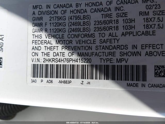 2023 HONDA CR-V EX-L AWD 9