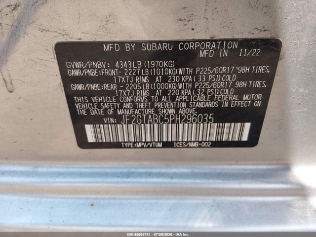 2023 SUBARU CROSSTREK 9