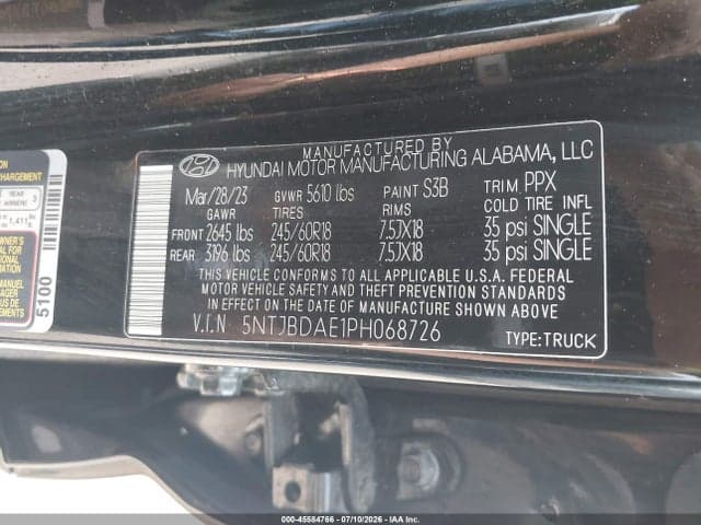 2023 HYUNDAI SANTA CRUZ SEL 9