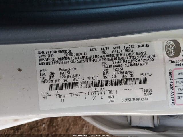 2019 FORD FIESTA SE 9