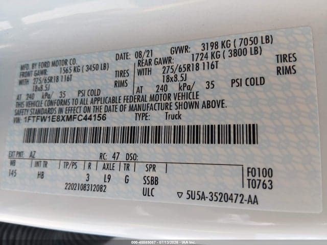 2021 FORD F-150 LARIAT 9