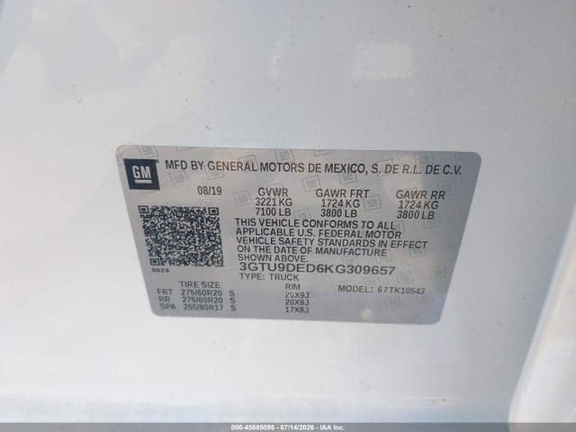 2019 GMC SIERRA 1500 SLT 9