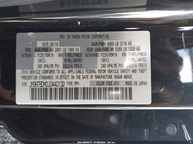 2018 MAZDA CX-5 GRAND TOURING 9