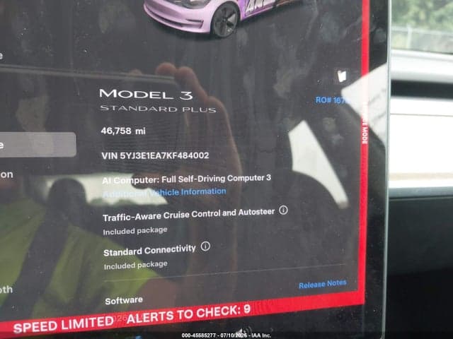 2019 TESLA MODEL 3 LONG RANGE/MID RANGE/STANDARD RANGE/STANDARD RANGE PLUS 7