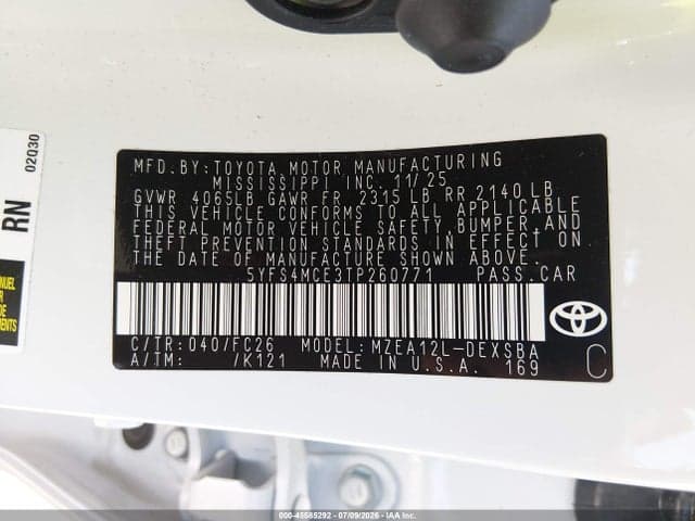 2026 TOYOTA COROLLA SE 9