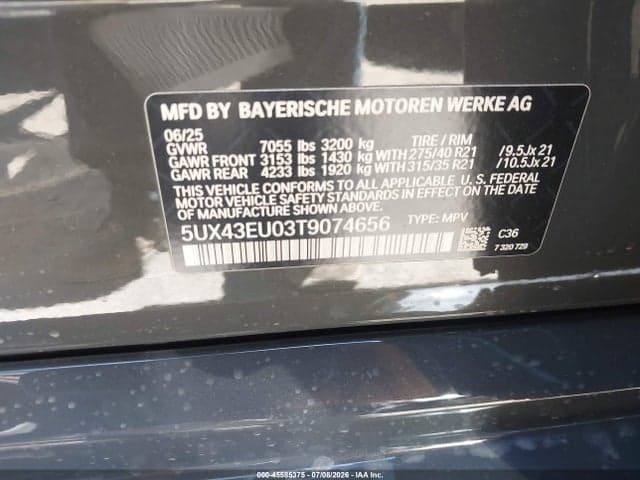 2026 BMW X5 PHEV XDRIVE50E 9