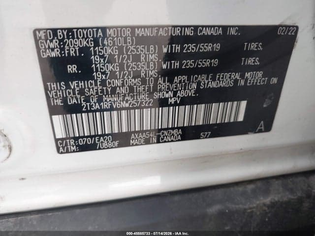 2022 TOYOTA RAV4 XLE PREMIUM 9