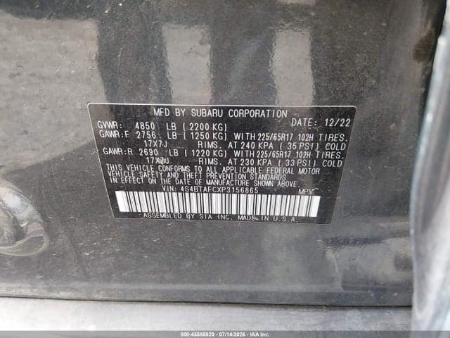 2023 SUBARU OUTBACK PREMIUM 9