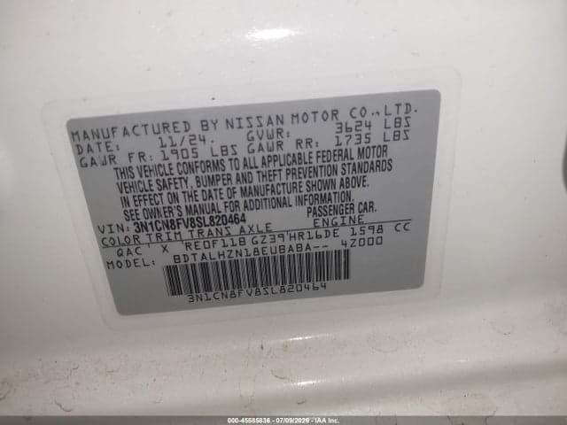2025 NISSAN VERSA 1.6 SR 9