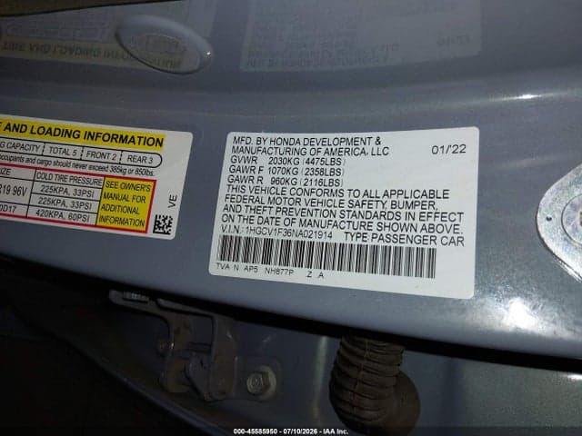 2022 HONDA ACCORD SPORT 9