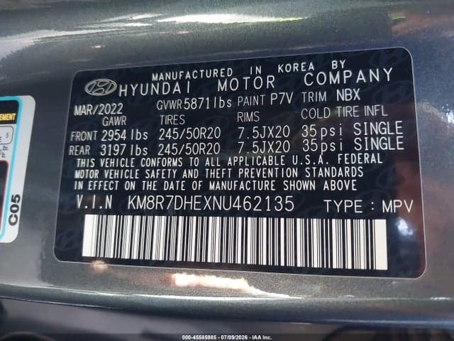 2022 HYUNDAI PALISADE 9