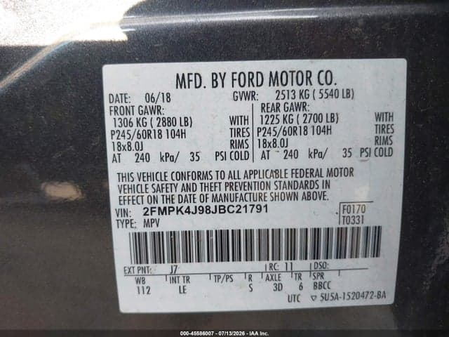 2018 FORD EDGE SEL 9