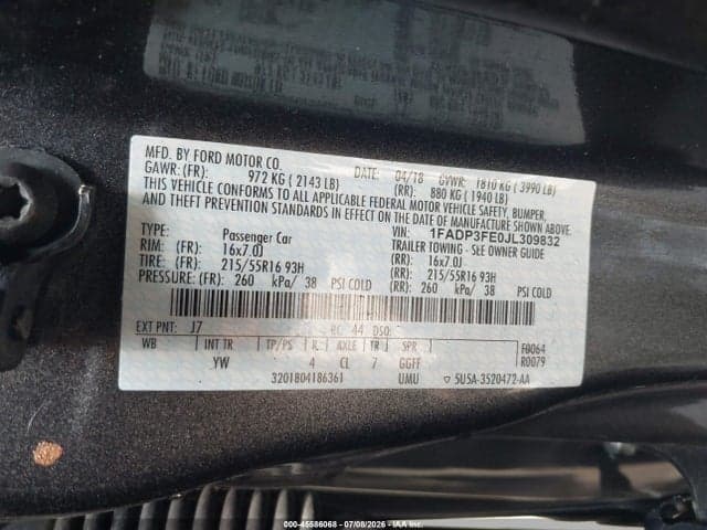 2018 FORD FOCUS SE 9