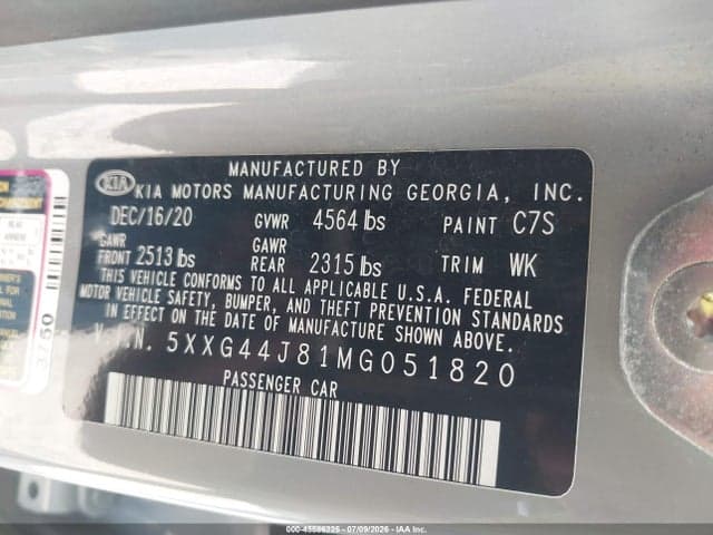 2021 KIA K5 GT 9