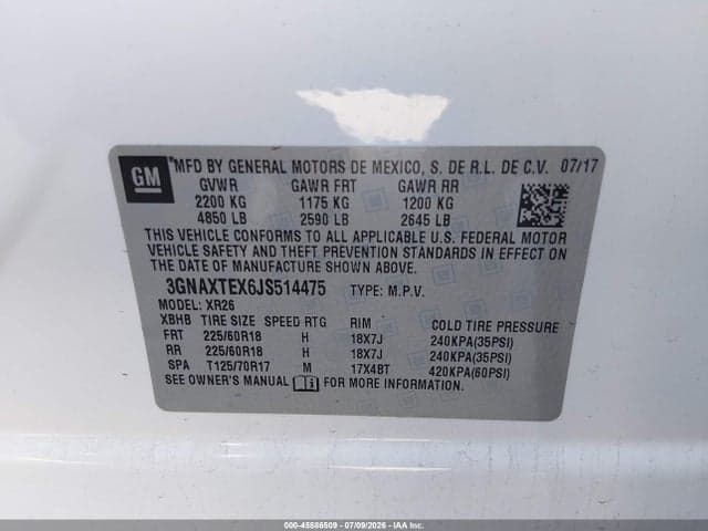 2018 CHEVROLET EQUINOX LT 9