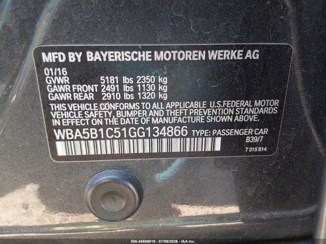 2016 BMW 535I 9