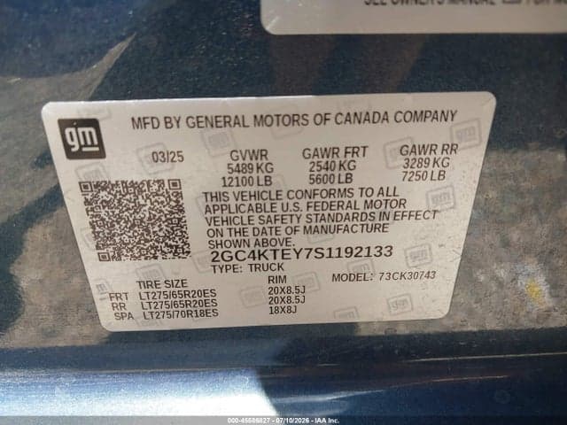 2025 CHEVROLET SILVERADO 3500HD 4WD STANDARD BED LT 9