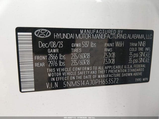 2023 HYUNDAI SANTA FE SE 9