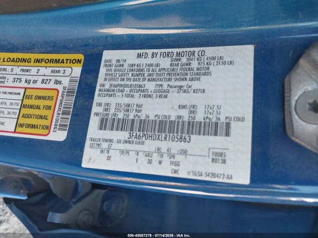 2020 FORD FUSION SE 9