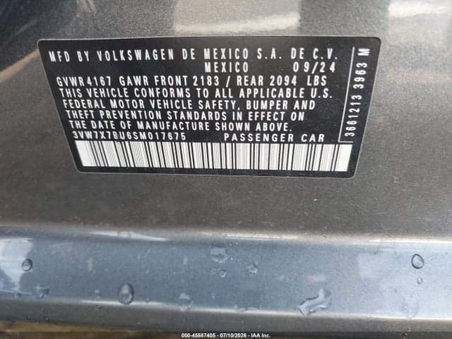 2025 VOLKSWAGEN JETTA 1.5T SE 9