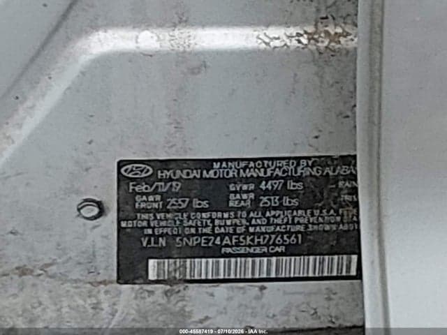 2019 HYUNDAI SONATA SE 9