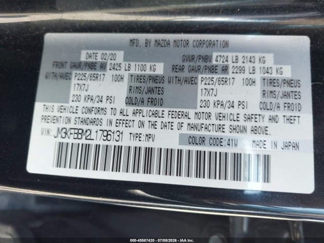 2020 MAZDA CX-5 SPORT 9