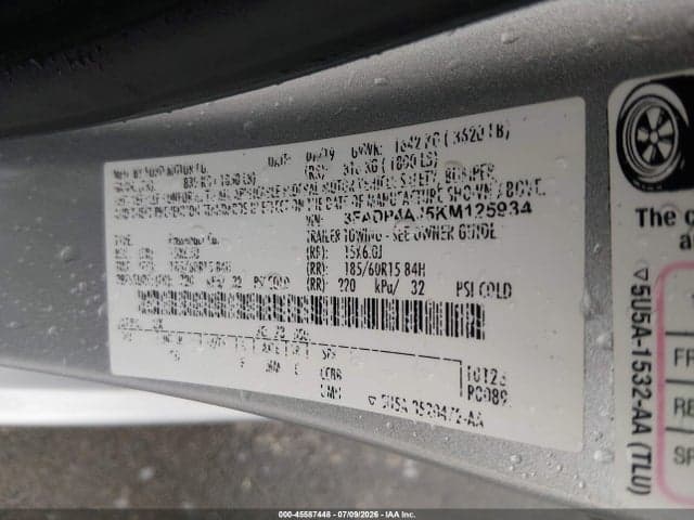 2019 FORD FIESTA S 9