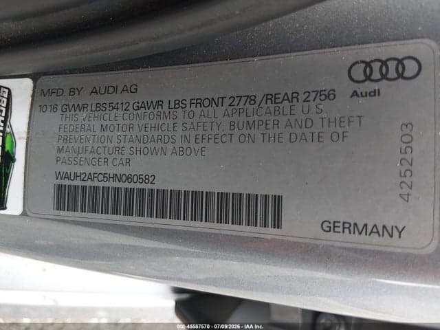 2017 AUDI A6 PRESTIGE 9