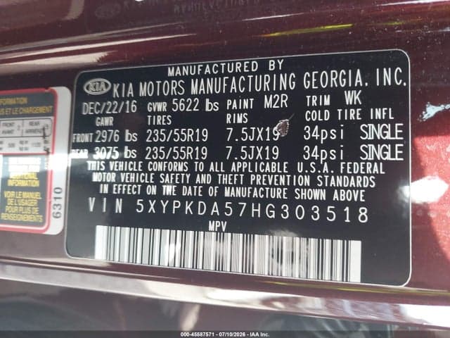 2017 KIA SORENTO 3.3L SX 9
