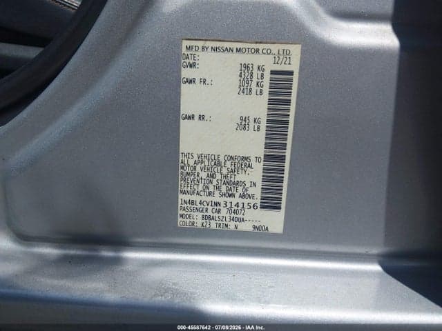 2022 NISSAN ALTIMA SR FWD 9