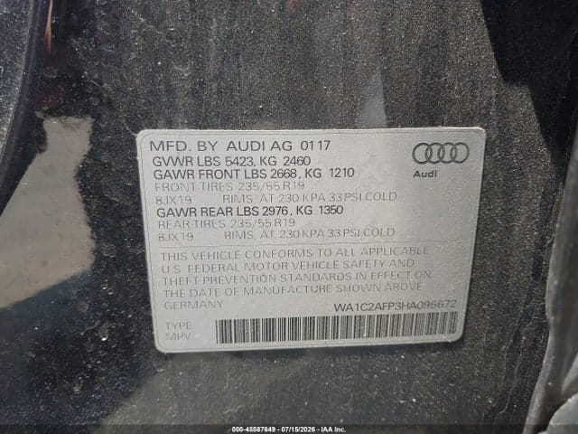 2017 AUDI Q5 2.0T PREMIUM 9