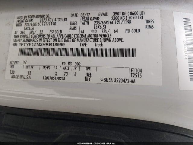 2017 FORD TRANSIT-150 9