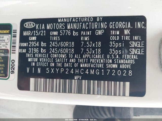 2021 KIA TELLURIDE LX 10