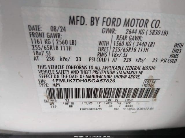 2025 FORD EXPLORER ACTIVE 9