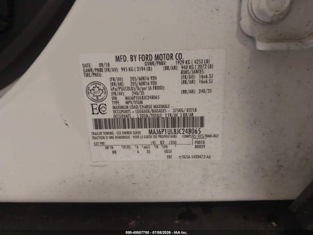 2018 FORD ECOSPORT SE 9